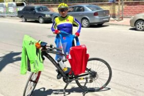 70 Yaşındaki Hasbi Aslan, Bisiklet Yarışında Birinci Oldu