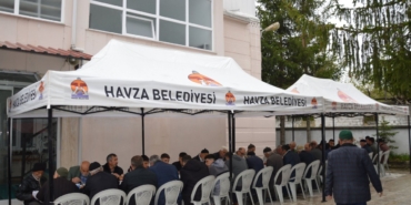 Havza'da afet kurbanı kesildi