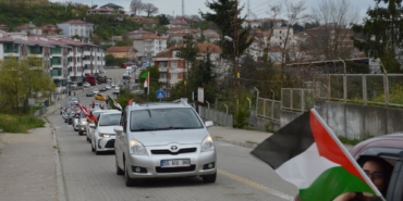 Samsun’da Filistin’e destek konvoyu düzenlendi