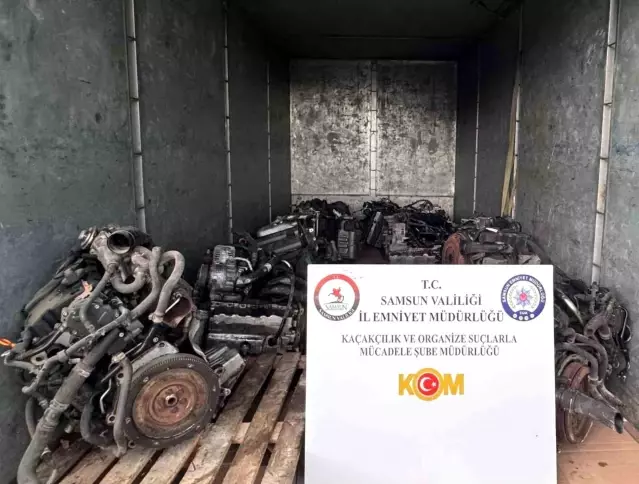 Samsun'da Kaçak Lüks Araç Motoru Operasyonu