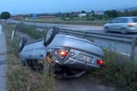 Samsun'da Takla atan Otomobil Kazası