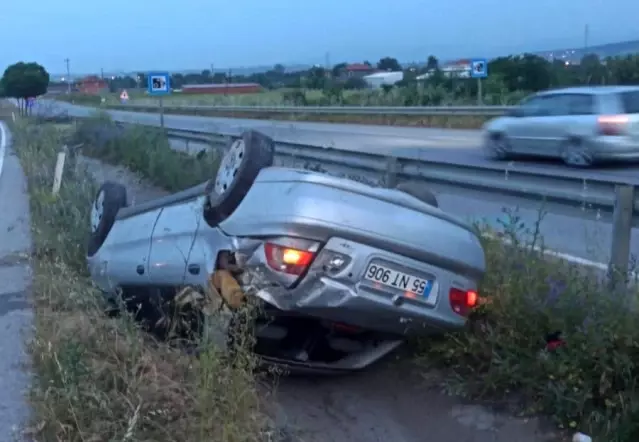 Samsun'da Takla atan Otomobil Kazası