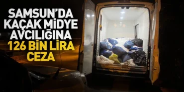 Samsun'da kaçak midye avcılığına 126 bin lira ceza
