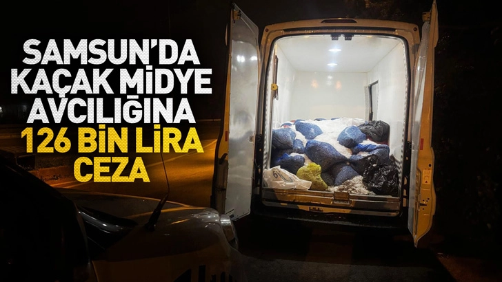 Samsun'da kaçak midye avcılığına 126 bin lira ceza