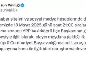 Vezirköprü'de YRP Başkanı Gözaltına Alındı