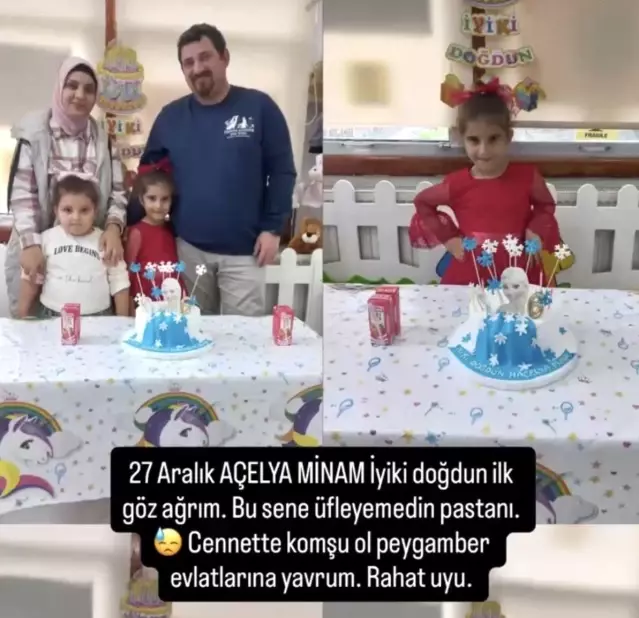 Açelya'nın Doğum Günü Paylaşımı Yürek Yaktı