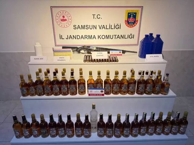 Bafra'da Kaçak İçki Operasyonu: 1 Gözaltı