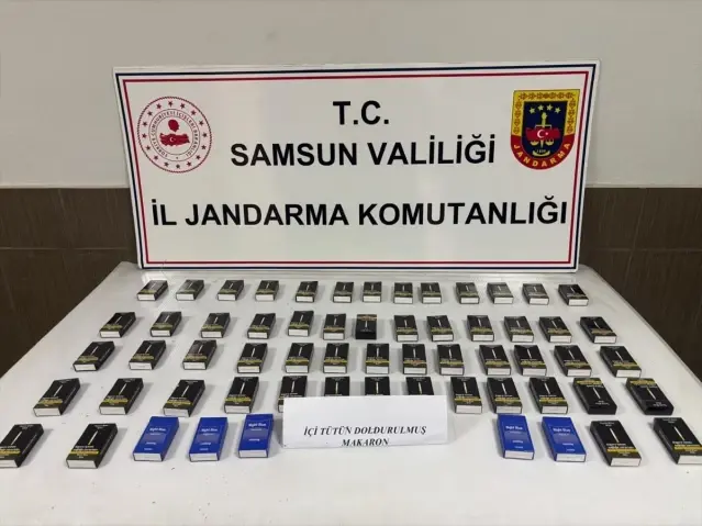 Samsun'da 1220 Doldurulmuş Makaron Ele Geçirildi