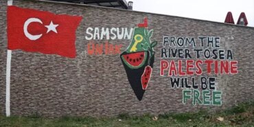 Samsun'da Filistin için Grafiti Etkinliği