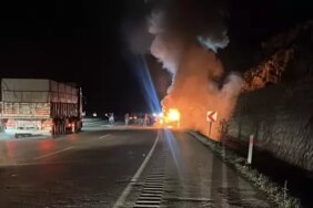 Samsun'da Lüks Otomobil Yangın Çıkardı