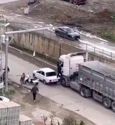 Samsun'da Tır Şoförüne Sopalı Saldırı