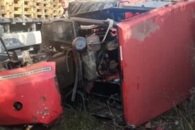 Samsun'da Traktör Devrildi, Muhtar Yaralandı