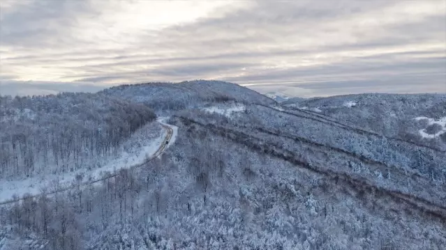 Alaçam'da Kar Manzarası