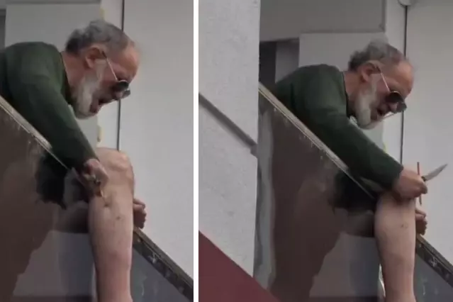 Şaka gibi olay! Fener'in transferine kızıp bıçakla balkona fırladı