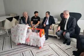 Samsun'da Aile ve Gençlik Fonu'ndan yararlanan aile bebek sevincini yaşadı