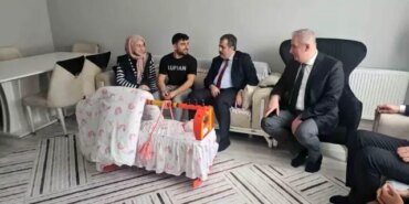 Samsun'da Aile ve Gençlik Fonu'ndan yararlanan aile bebek sevincini yaşadı