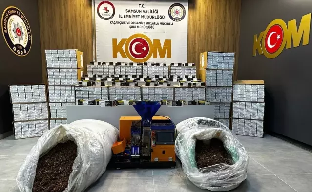 Samsun'da Kaçak Tütün ve Makaron Operasyonu