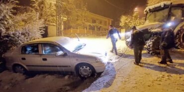 Samsun'da Kar Yağışı Mahsur Kaldı