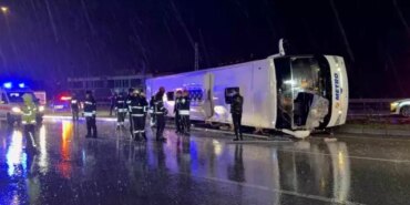Samsun'da Otobüs Devrildi: 6 Yaralı