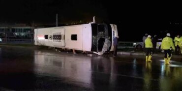 Samsun'da Otobüs Devrildi: 7 Yaralı