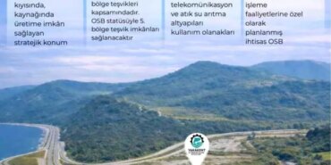 Samsun'da Su Ürünleri İhtisas OSB Arsa Tahsisi Başladı