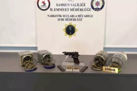Samsun'da uyuşturucu ve silah operasyonu: 1 gözaltı