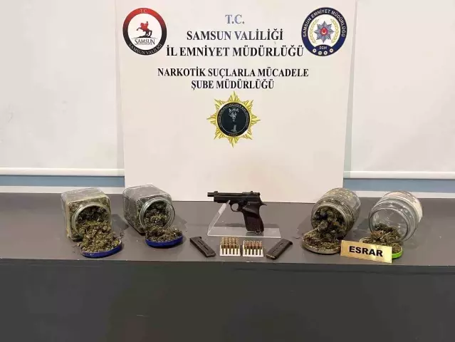 Samsun'da uyuşturucu ve silah operasyonu: 1 gözaltı
