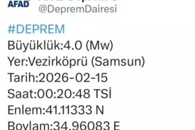 Vezirköprü'de 4.0 Büyüklüğünde Deprem - Son Dakika