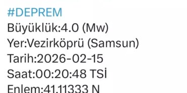 Vezirköprü'de 4.0 Büyüklüğünde Deprem - Son Dakika