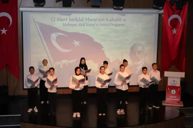 Asarcık'ta İstiklal Marşı Töreni - Son Dakika