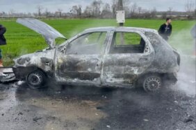 Bafra'da Otomobil Yangını - Son Dakika