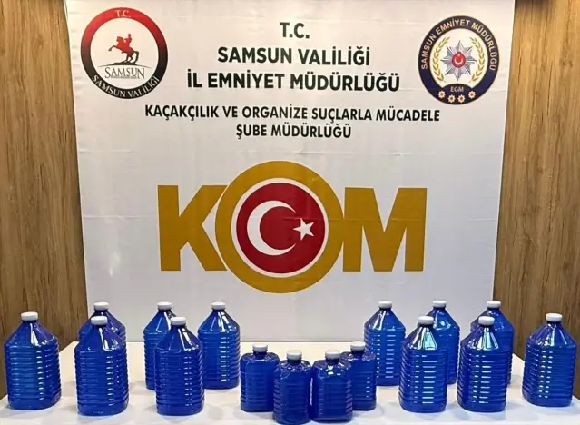 Samsun'da 70 Litre Etil Alkol Ele Geçirildi