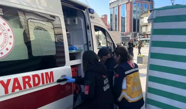 Samsun'da Elektrikli Motor Park Halindeki Araca Çarptı