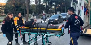 Samsun'da Motosiklet Yaya ile Çarpıştı