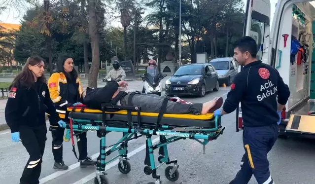 Samsun'da Motosiklet Yaya ile Çarpıştı