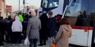 Samsun'da Tramvay ile Kamyon Çarpıştı