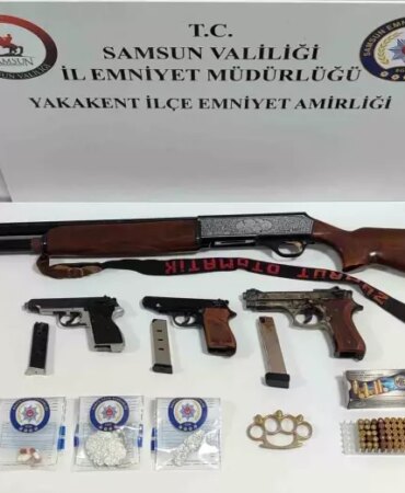 Samsun'da Uyuşturucu ve Silah Operasyonu