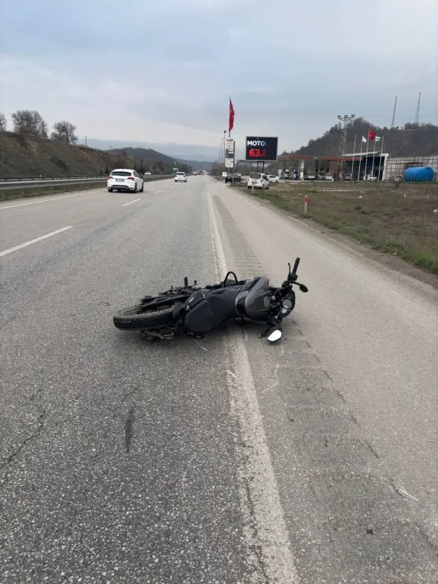 Samsun'da motosiklet kazası: Sürücü ağır yaralı