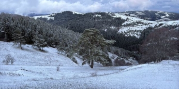 Alaçam'da Nisan Ayında Kar Yağışı