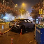 Babasıyla tartıştı, park halindeki aracı yaktı