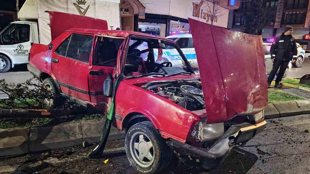 Bafra'da Kaza: Ağaç Otomobilin Üzerine Düştü