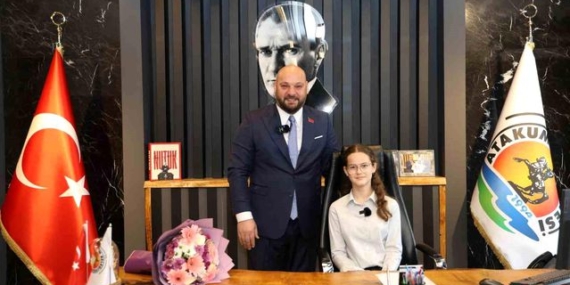 Başkan Türkel, makam koltuğunu Melis Neva Aydın'a bıraktı