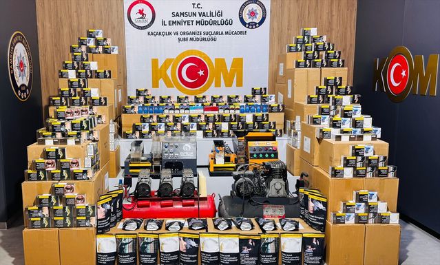 Samsun'da 1 Milyon Kaçak Makaron Ele Geçirildi