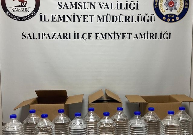 Samsun'da 60 Litre Etil Alkol Ele Geçirildi