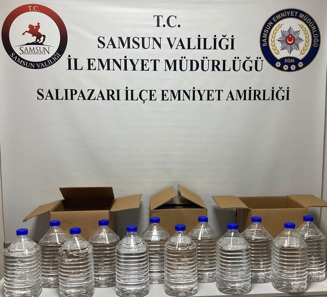 Samsun'da 60 Litre Etil Alkol Ele Geçirildi