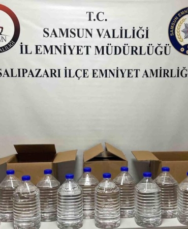 Samsun'da 60 Litre Kaçak Etil Alkol Ele Geçirildi