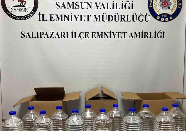 Samsun'da 60 Litre Kaçak Etil Alkol Ele Geçirildi