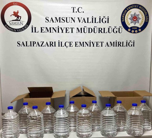 Samsun'da 60 Litre Kaçak Etil Alkol Ele Geçirildi