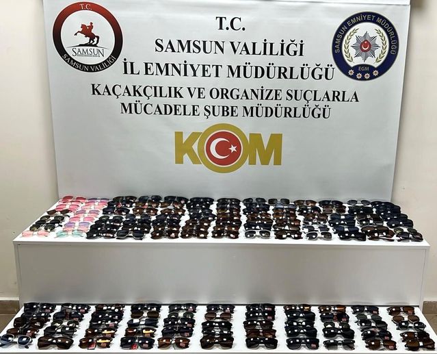 Samsun'da Kaçak Güneş Gözlüğü Operasyonu