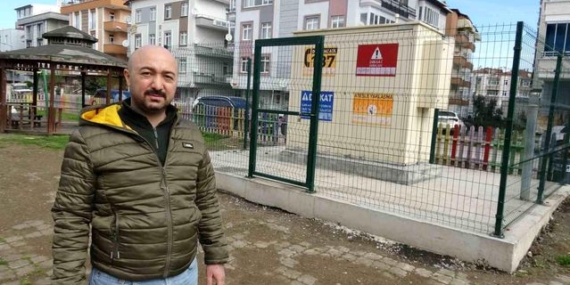 Samsun'da çocuk parkındaki doğal gaz istasyonuna tepki
